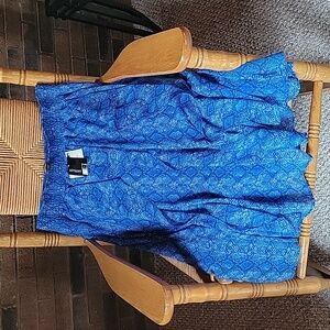 Antthony original snakeskin patterened,  blue skirt, size L